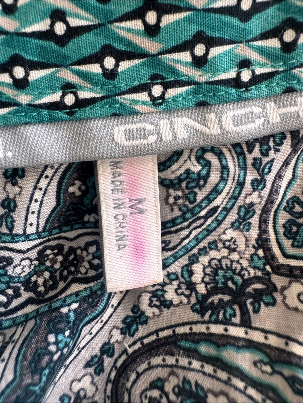 Cinch Teal Paisley Button-Up Shirt - Picture 2 of 7